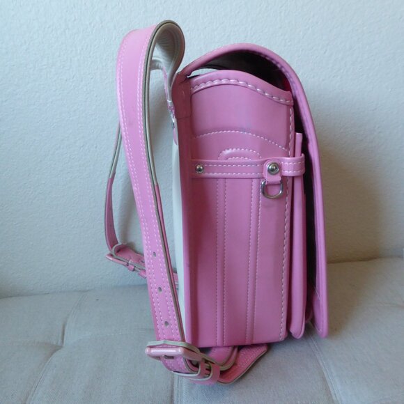 Kazama Brand Japanese Pink Randoseru Cow Leather Backpack Used Condition Japan - Picture 3 of 16